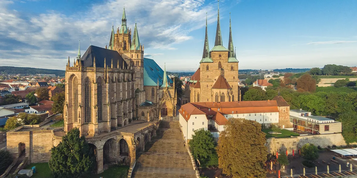 Erfurter Dom von Oben 05 in Thüringen